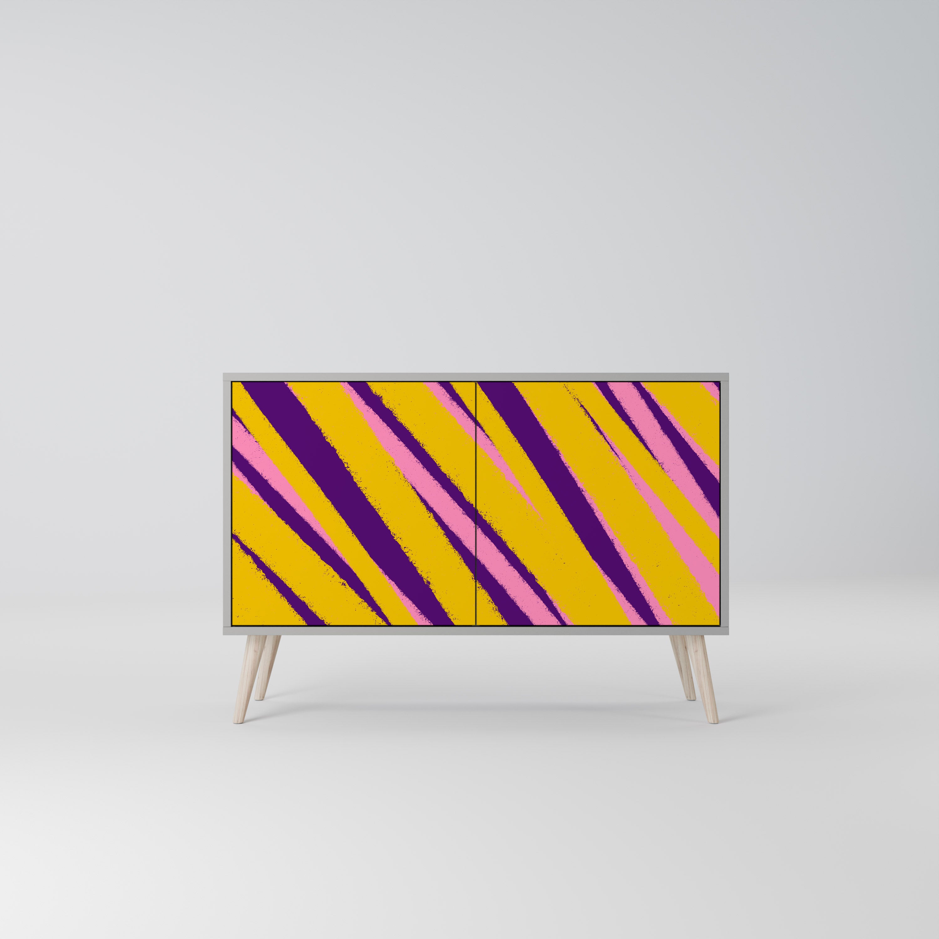 Aparador de 2 puertas en acabado gris DREAMS COME TRUE