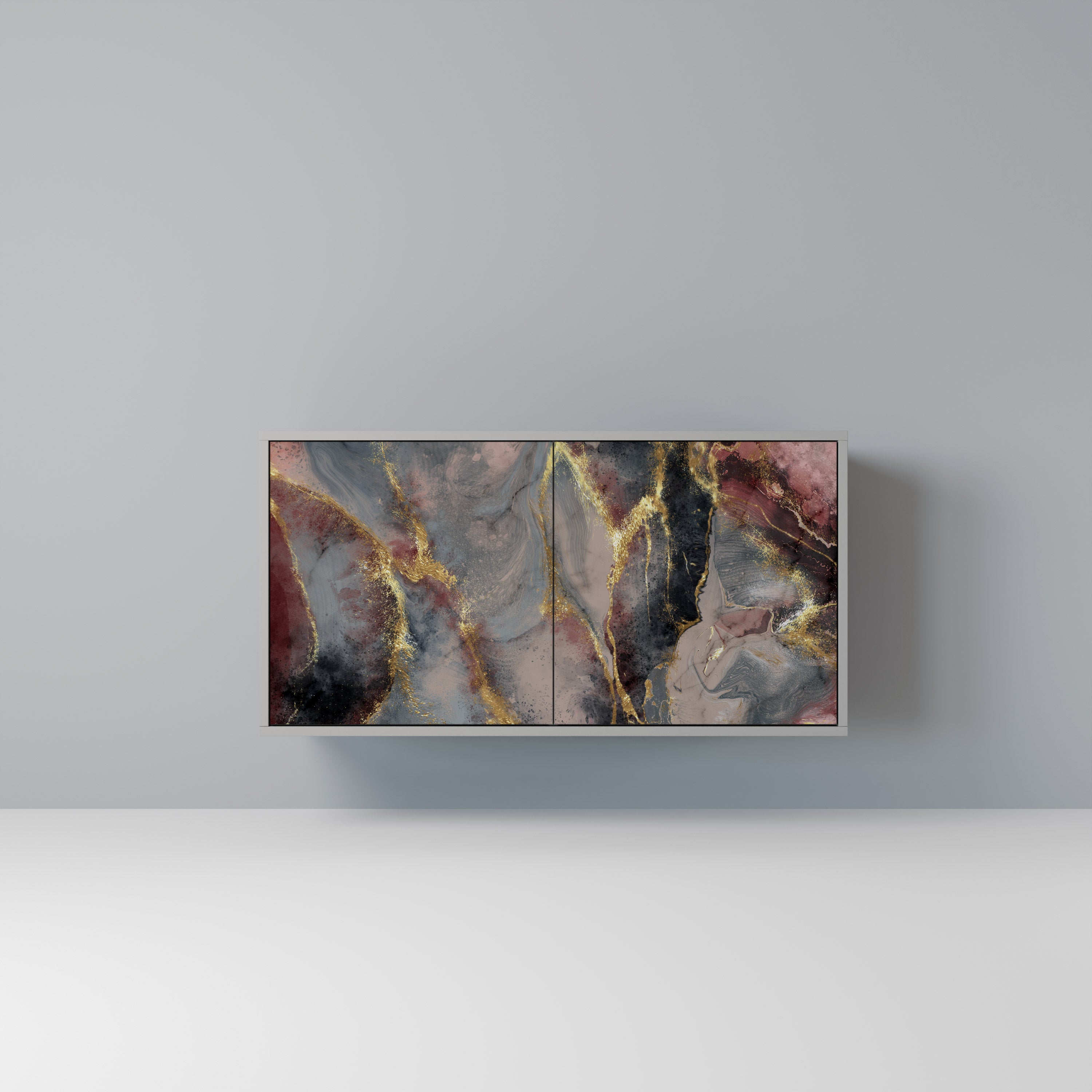 Aparador GOLDEN TIDES de 2 puertas en acabado gris