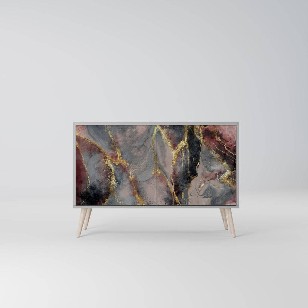 Aparador GOLDEN TIDES de 2 puertas en acabado gris