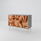 PRISM MOSAIC Aparador de 2 Puertas en Acabado Gris