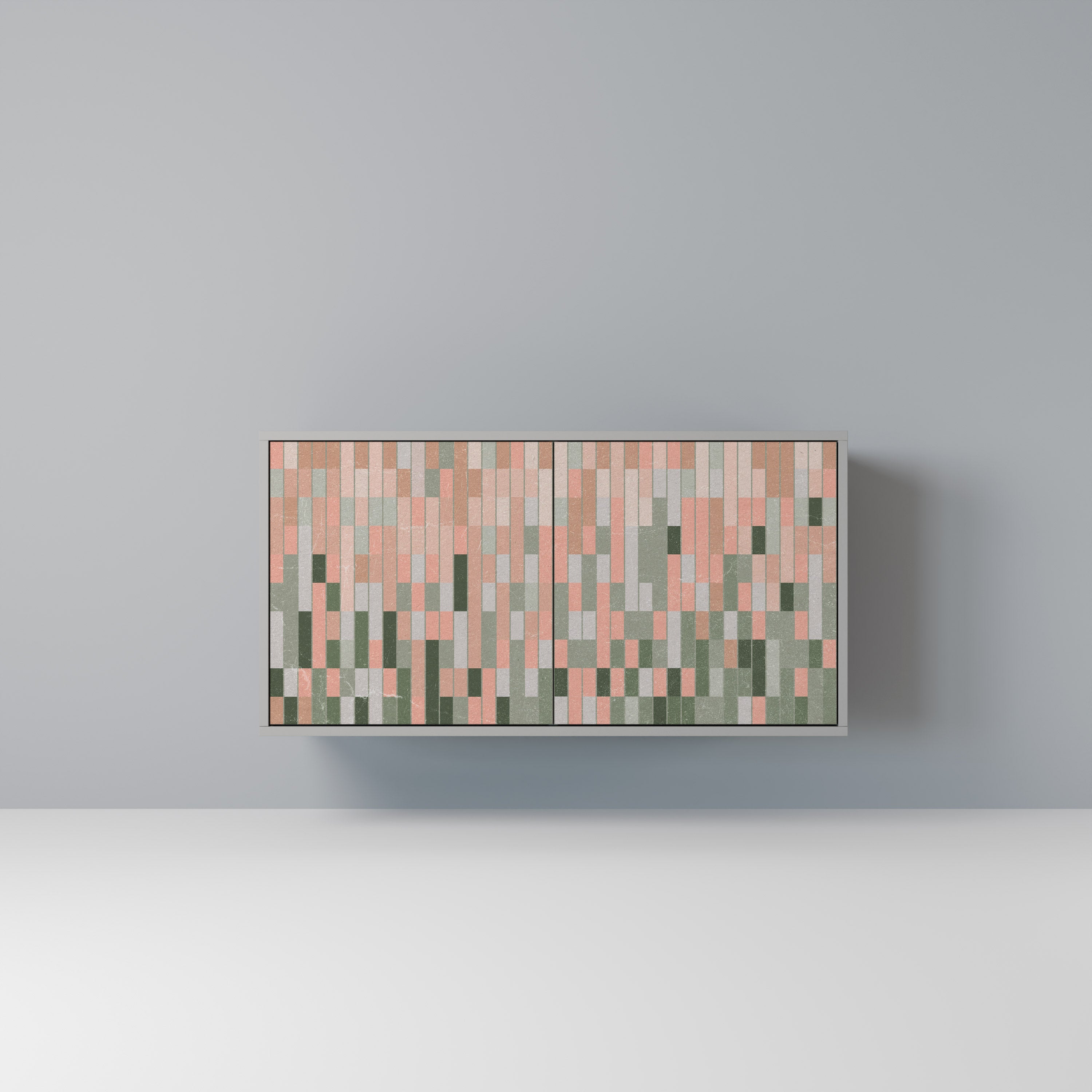 BUILDING THE FUTURE Aparador de 2 puertas en acabado gris