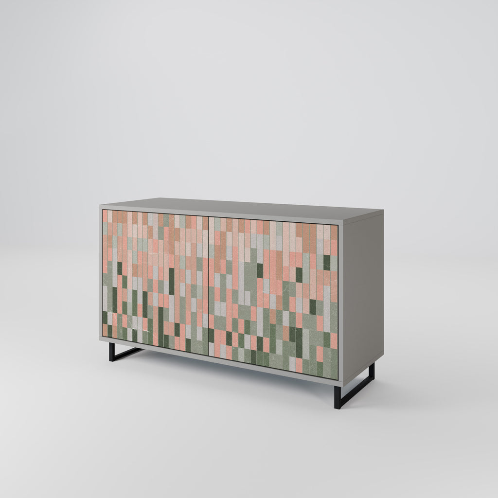 BUILDING THE FUTURE Aparador de 2 puertas en acabado gris