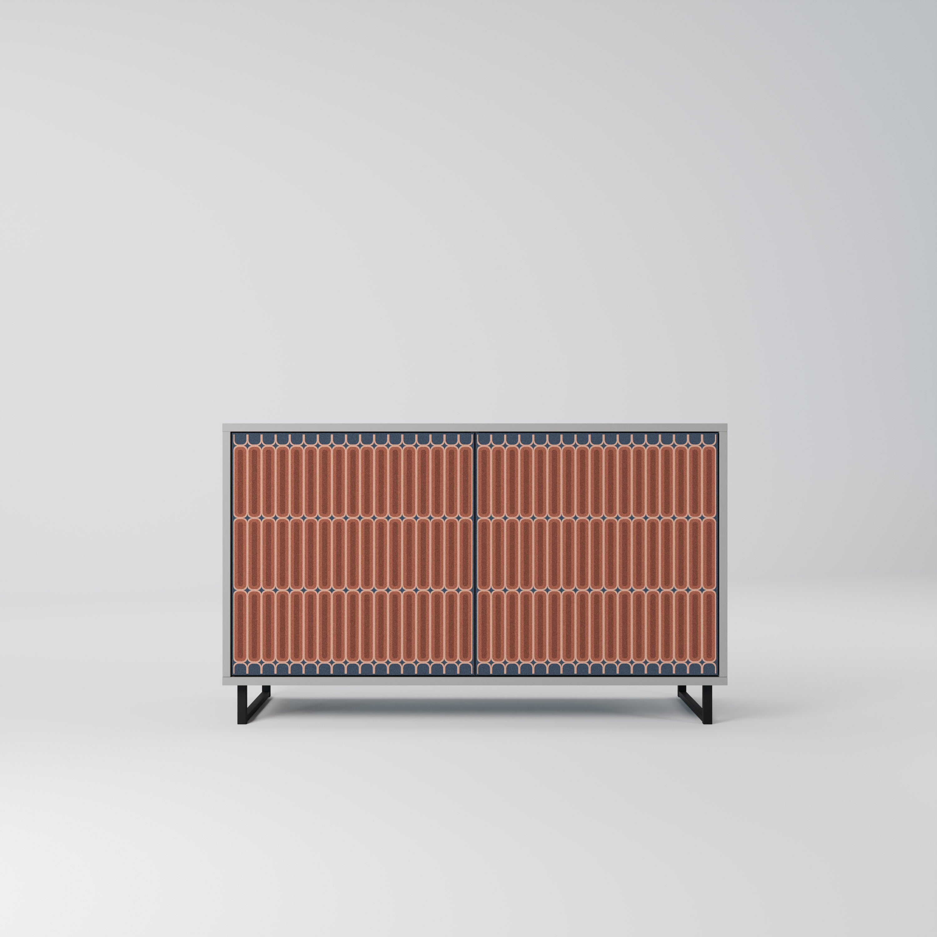 Aparador de 2 puertas HYPNOTIC GATE en acabado gris