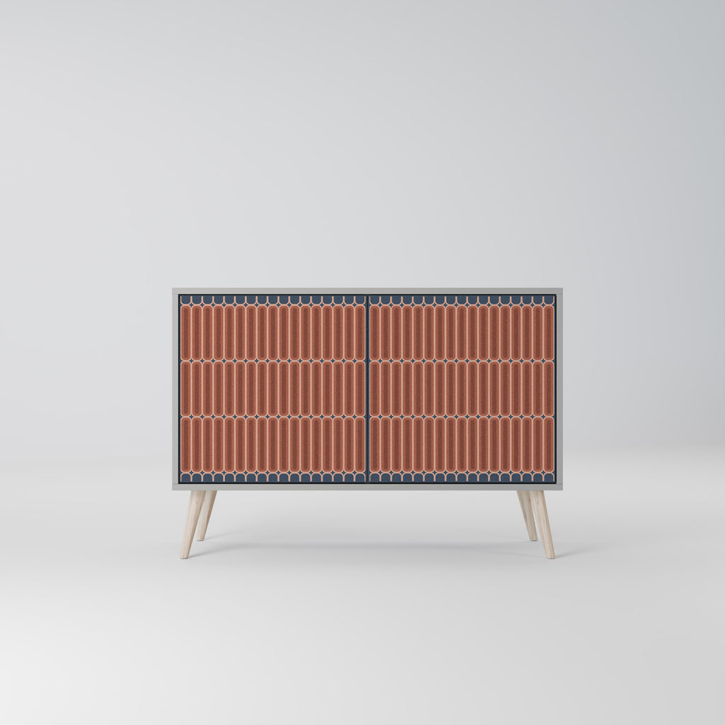 Aparador de 2 puertas HYPNOTIC GATE en acabado gris