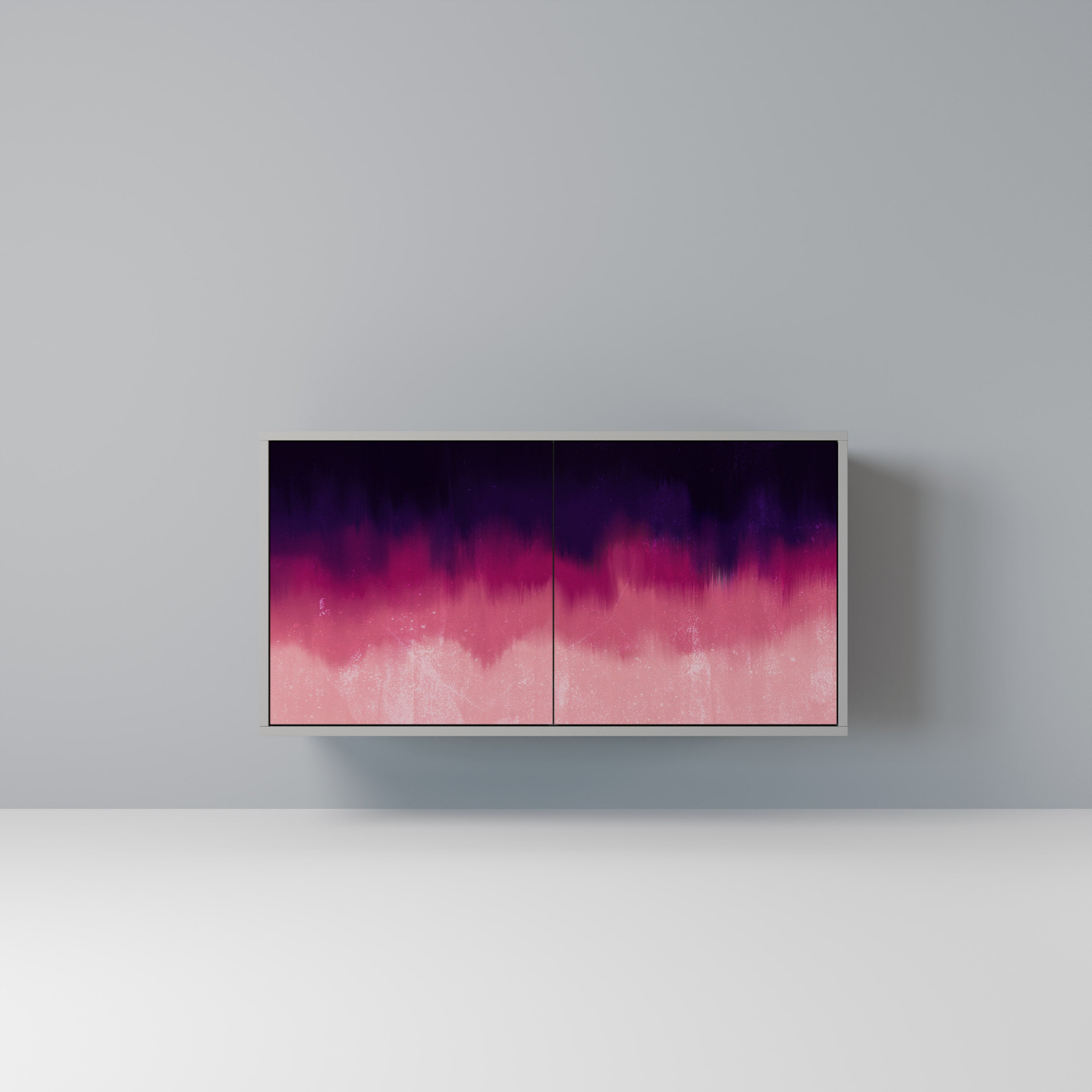 Aparador AURORA BOREALIS de 2 puertas en acabado gris