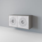 SOLID CIRCLES 2-Door Sideboard in Grey Finish