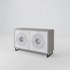 SOLID CIRCLES 2-Door Sideboard in Grey Finish