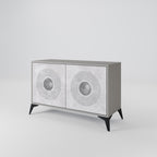 SOLID CIRCLES 2-Door Sideboard in Grey Finish