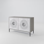 SOLID CIRCLES 2-Door Sideboard in Grey Finish