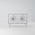SOLID CIRCLES 2-Door Sideboard in Grey Finish
