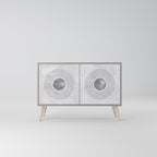 SOLID CIRCLES 2-Door Sideboard in Grey Finish