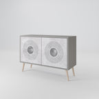 SOLID CIRCLES 2-Door Sideboard in Grey Finish