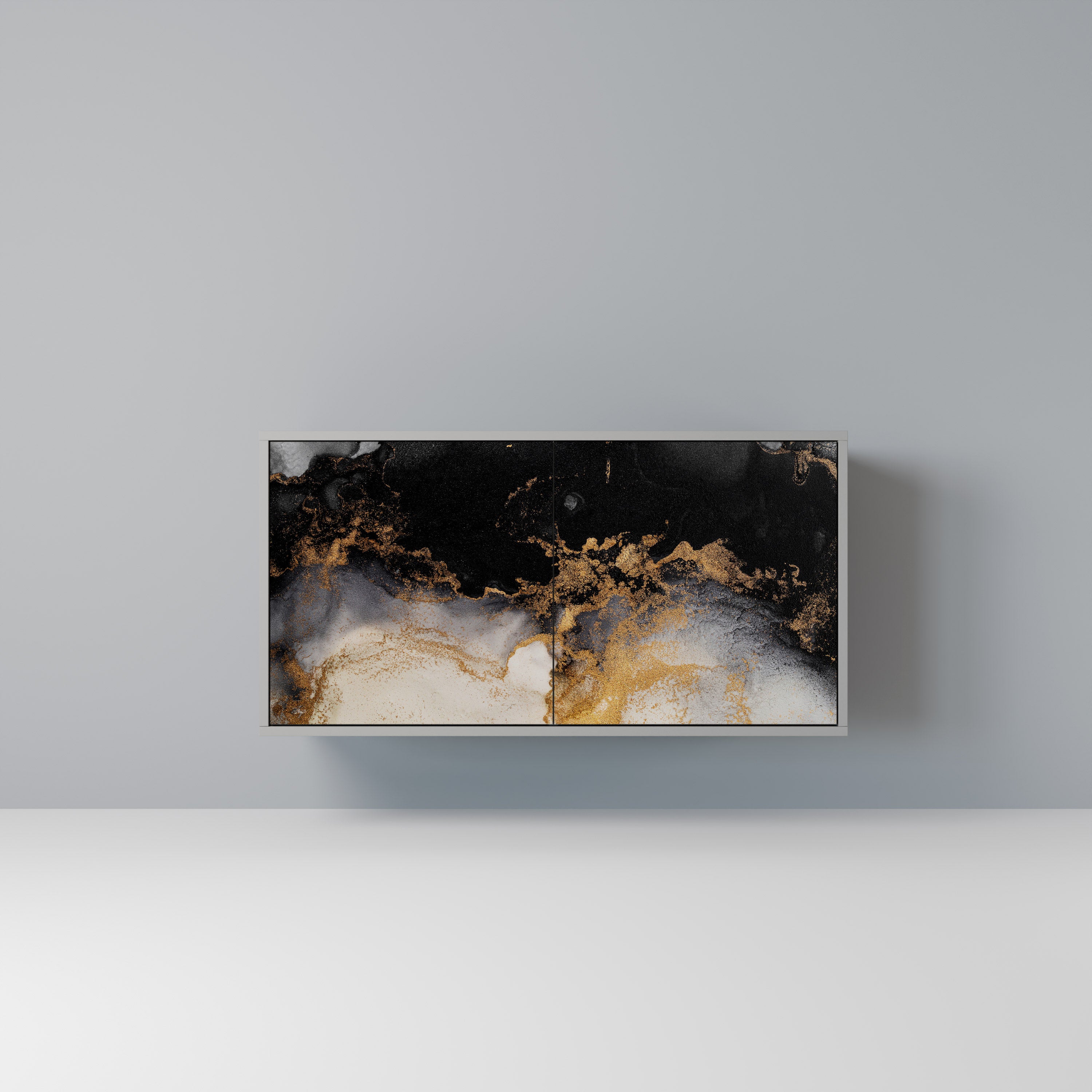 Aparador de 2 puertas MARBLE OF TOMORROW en acabado gris