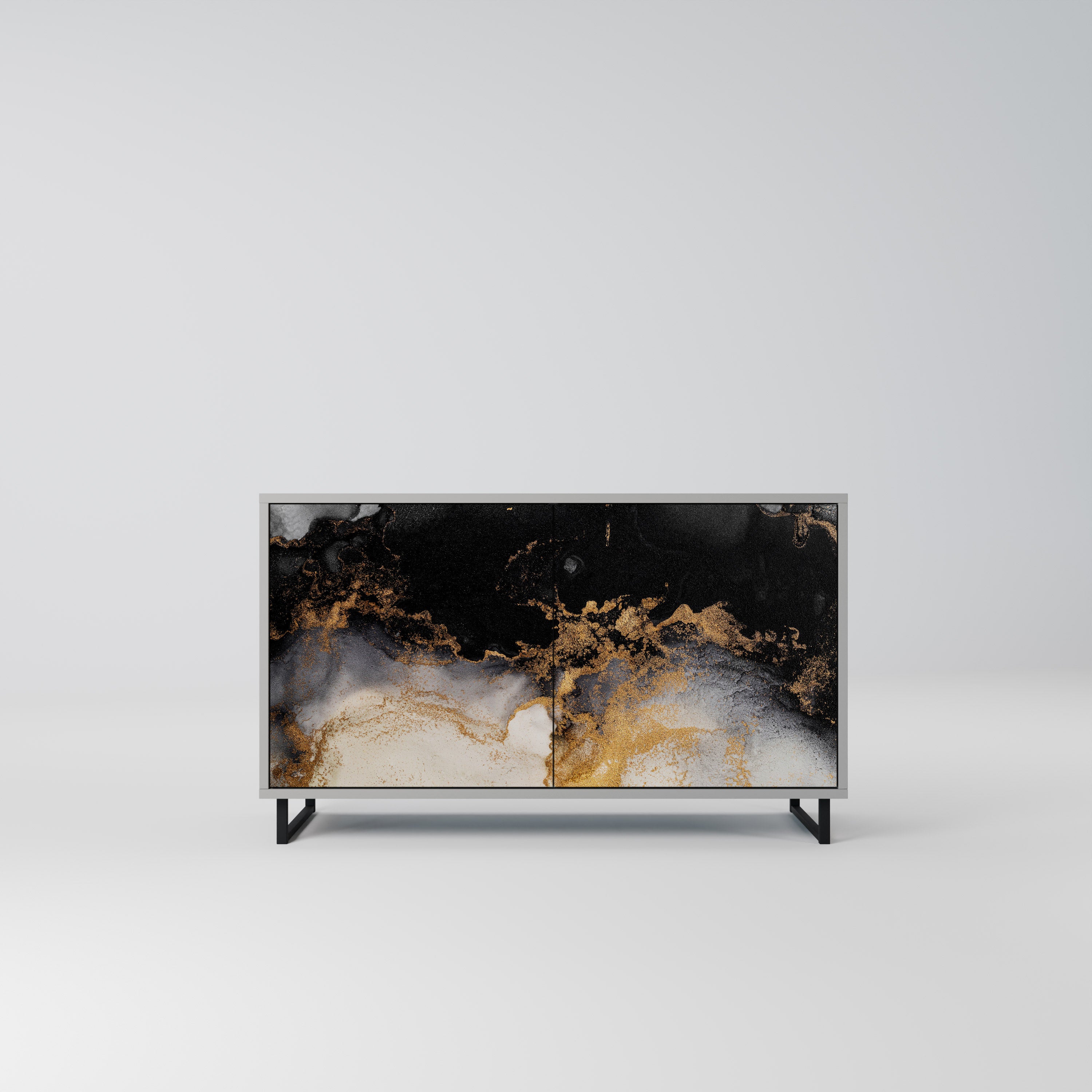 Aparador de 2 puertas MARBLE OF TOMORROW en acabado gris