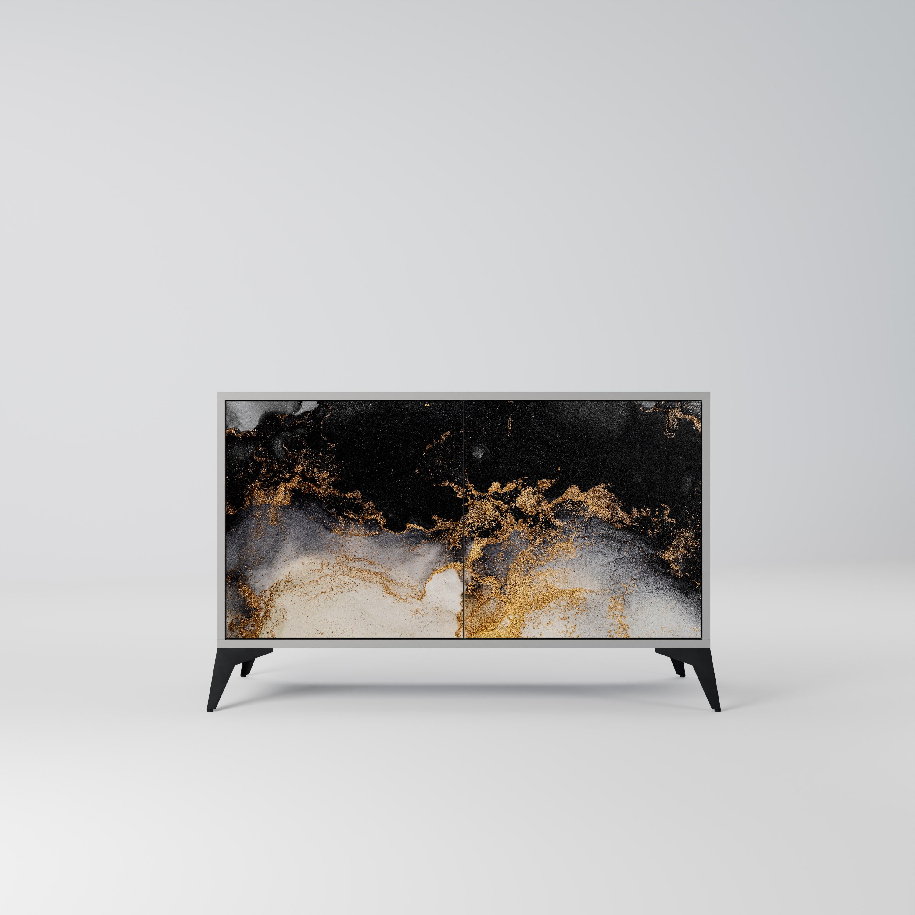 Aparador de 2 puertas MARBLE OF TOMORROW en acabado gris