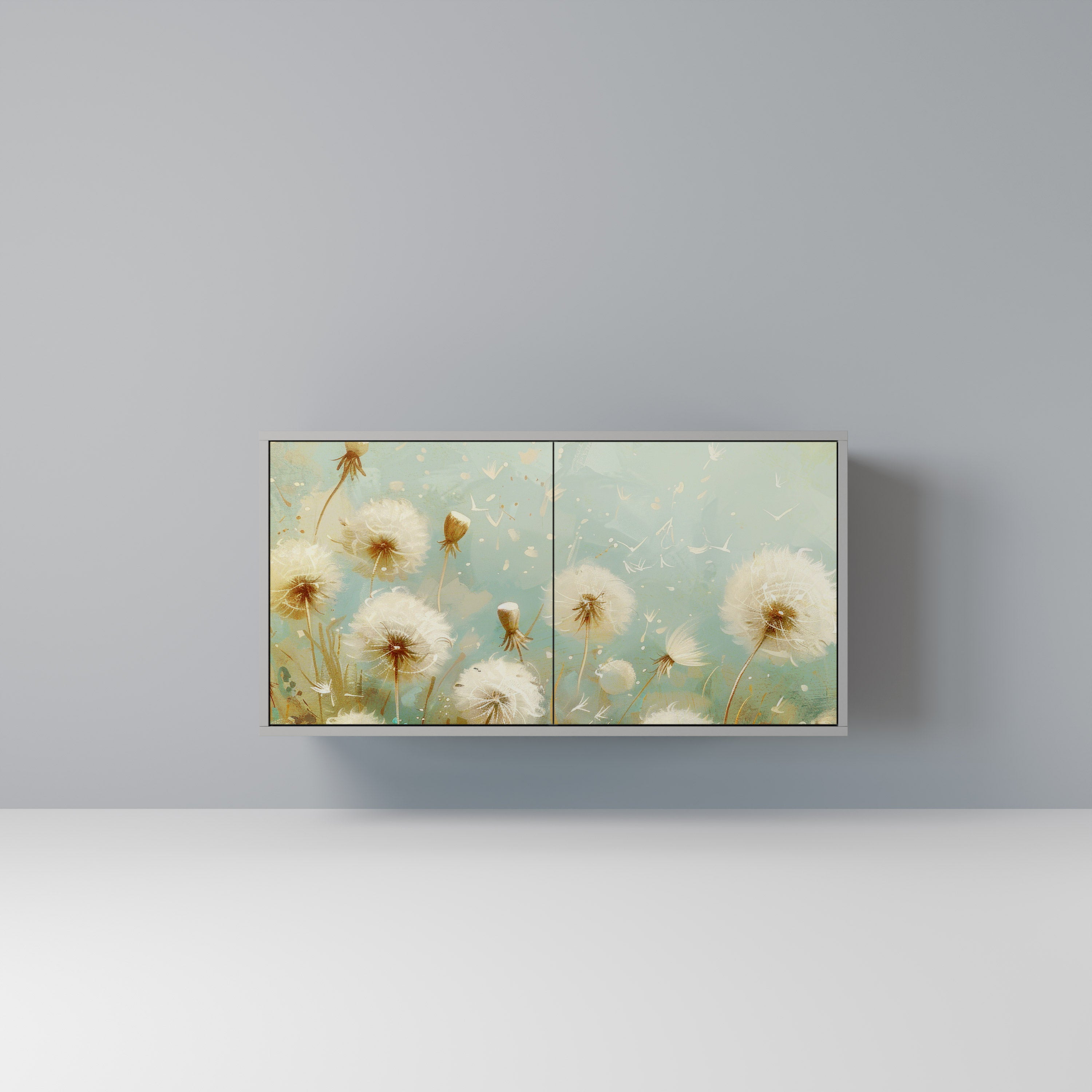 Aparador DREAMY MEADOW de 2 puertas en acabado gris