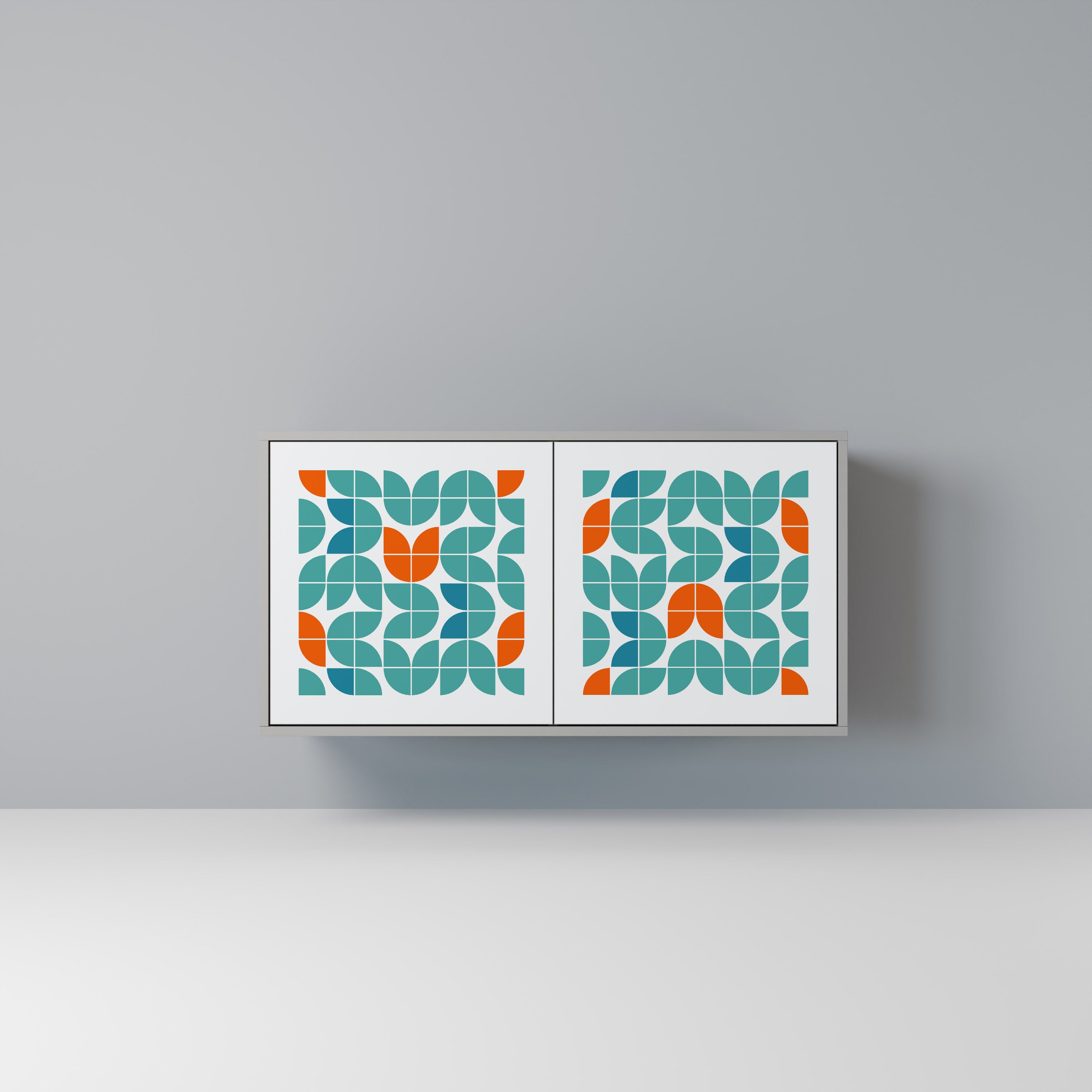 Aparador de 2 puertas BE THE CHANGE en acabado gris