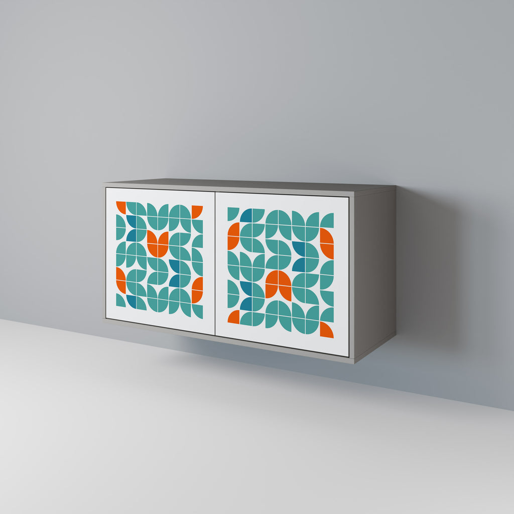 Aparador de 2 puertas BE THE CHANGE en acabado gris