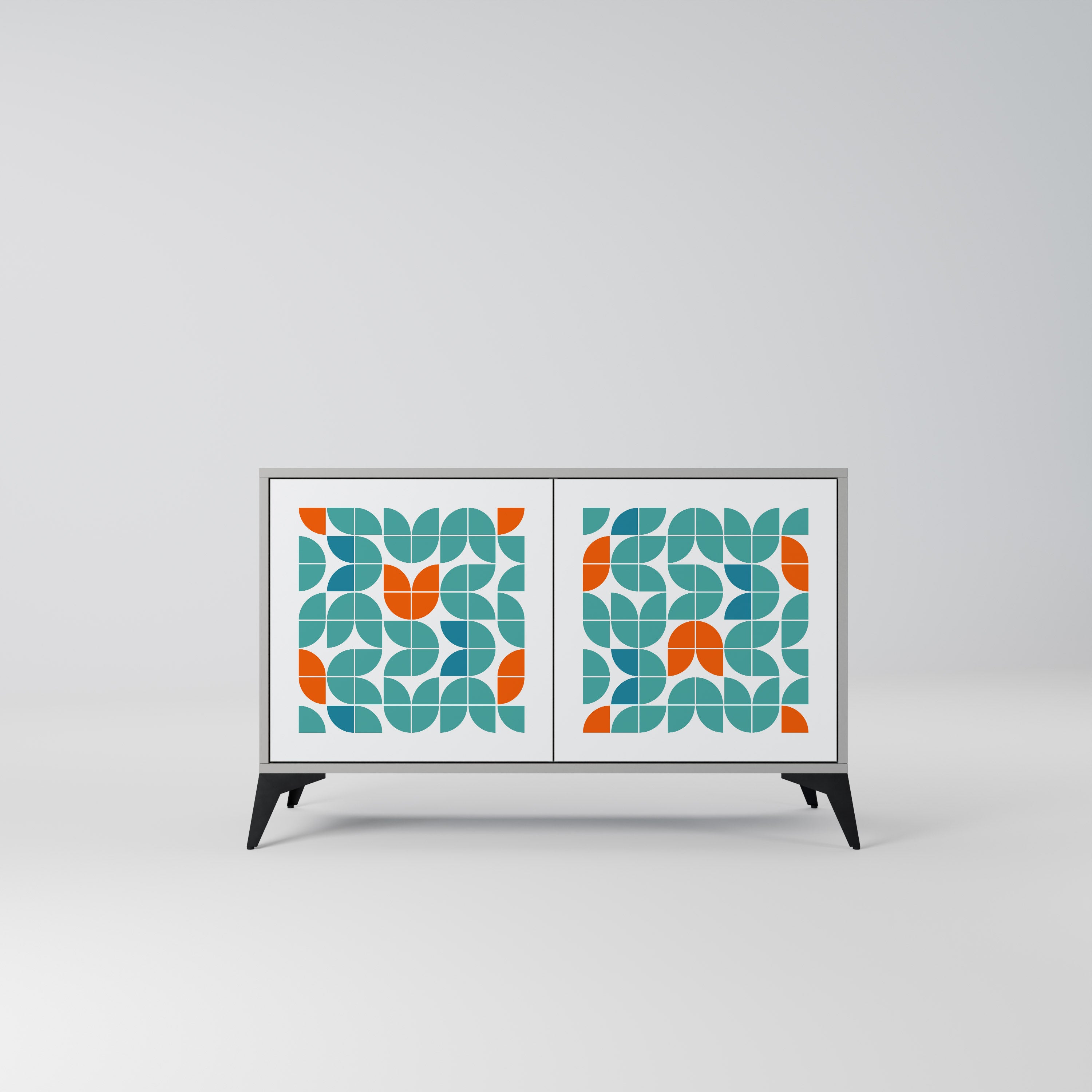 Aparador de 2 puertas BE THE CHANGE en acabado gris