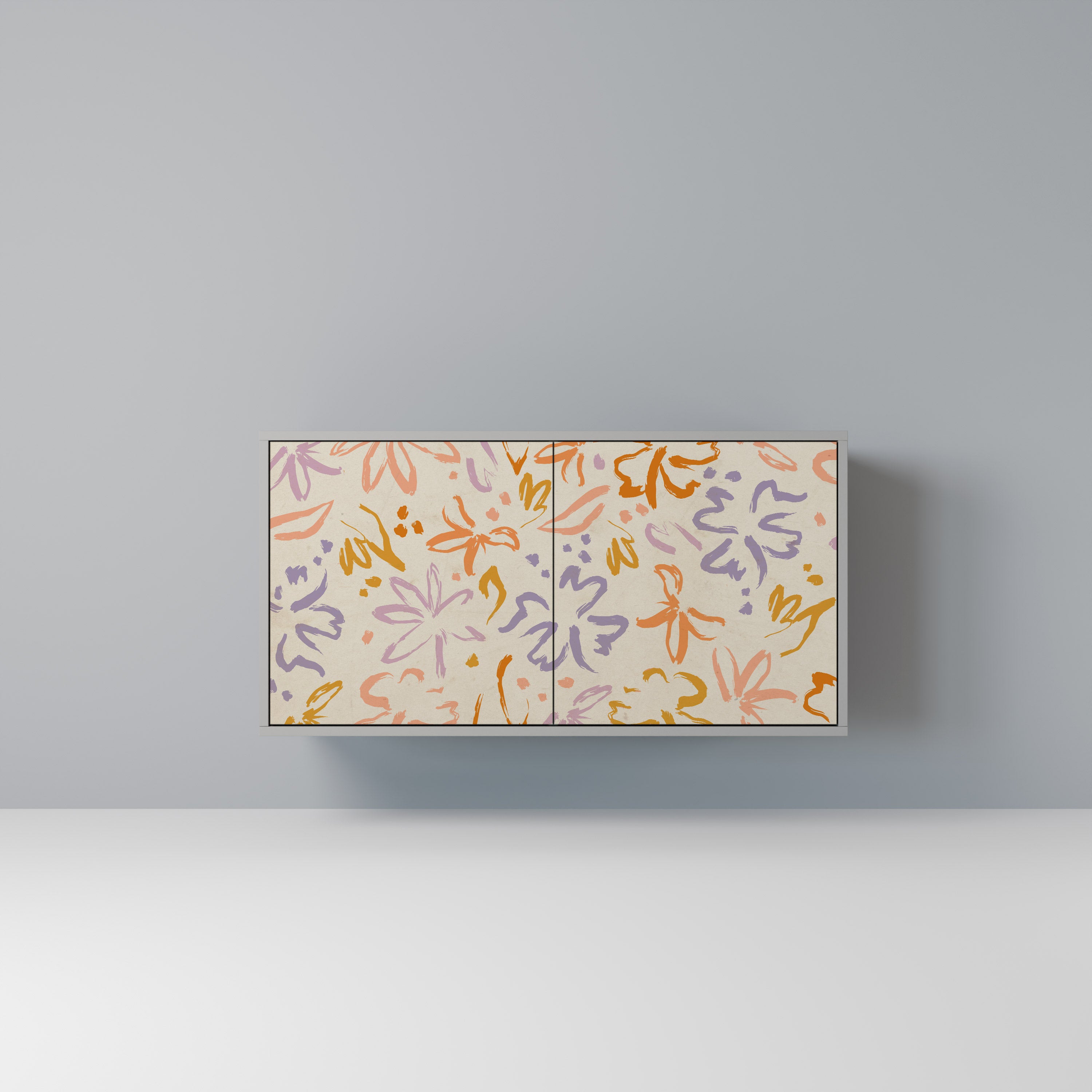 Aparador SPRING WHIMSY de 2 puertas en acabado gris