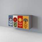 SCANDIC FLOWERET Aparador de 2 Puertas en Acabado Gris