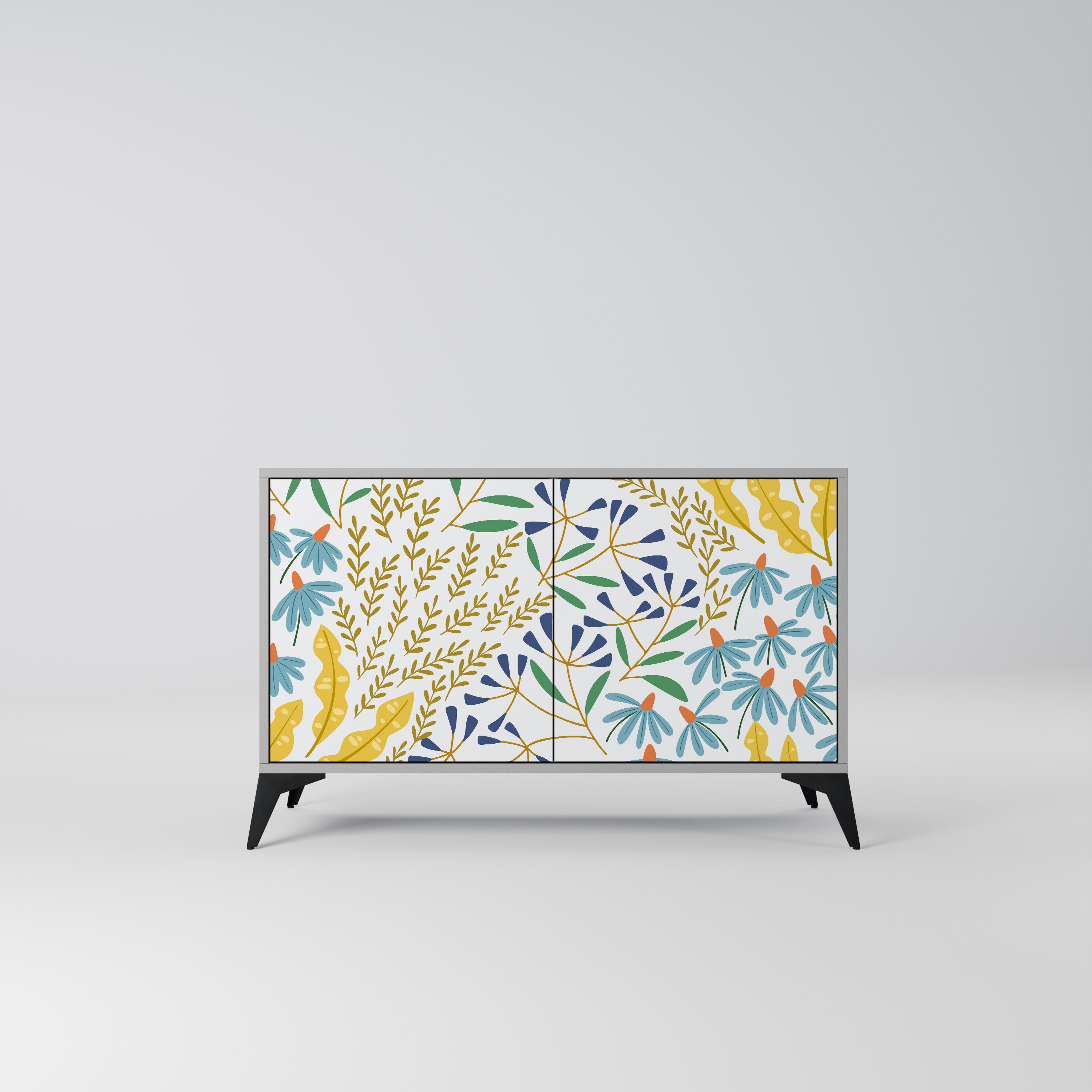 Aparador de 2 puertas HELLO SPRING en acabado gris