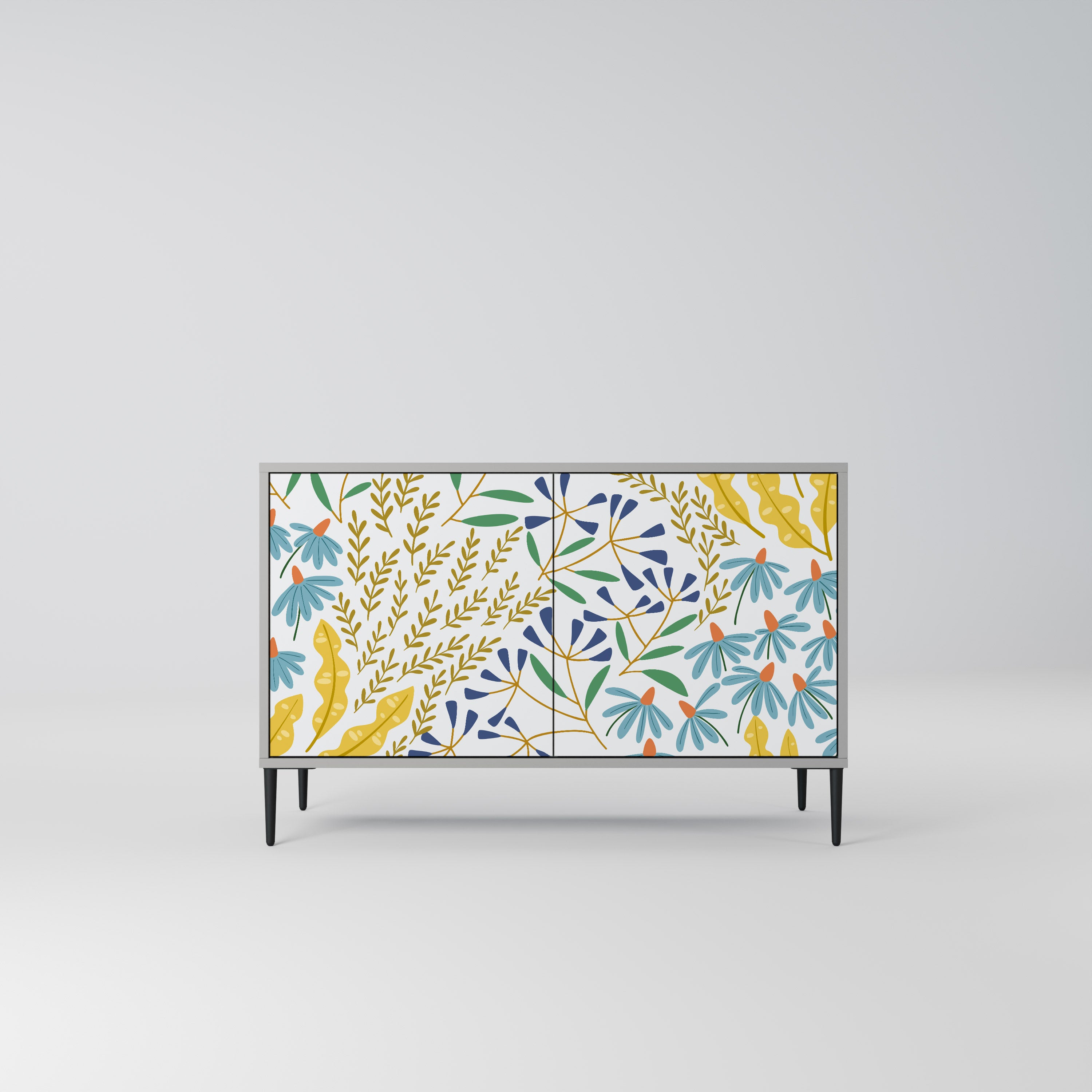 Aparador de 2 puertas HELLO SPRING en acabado gris