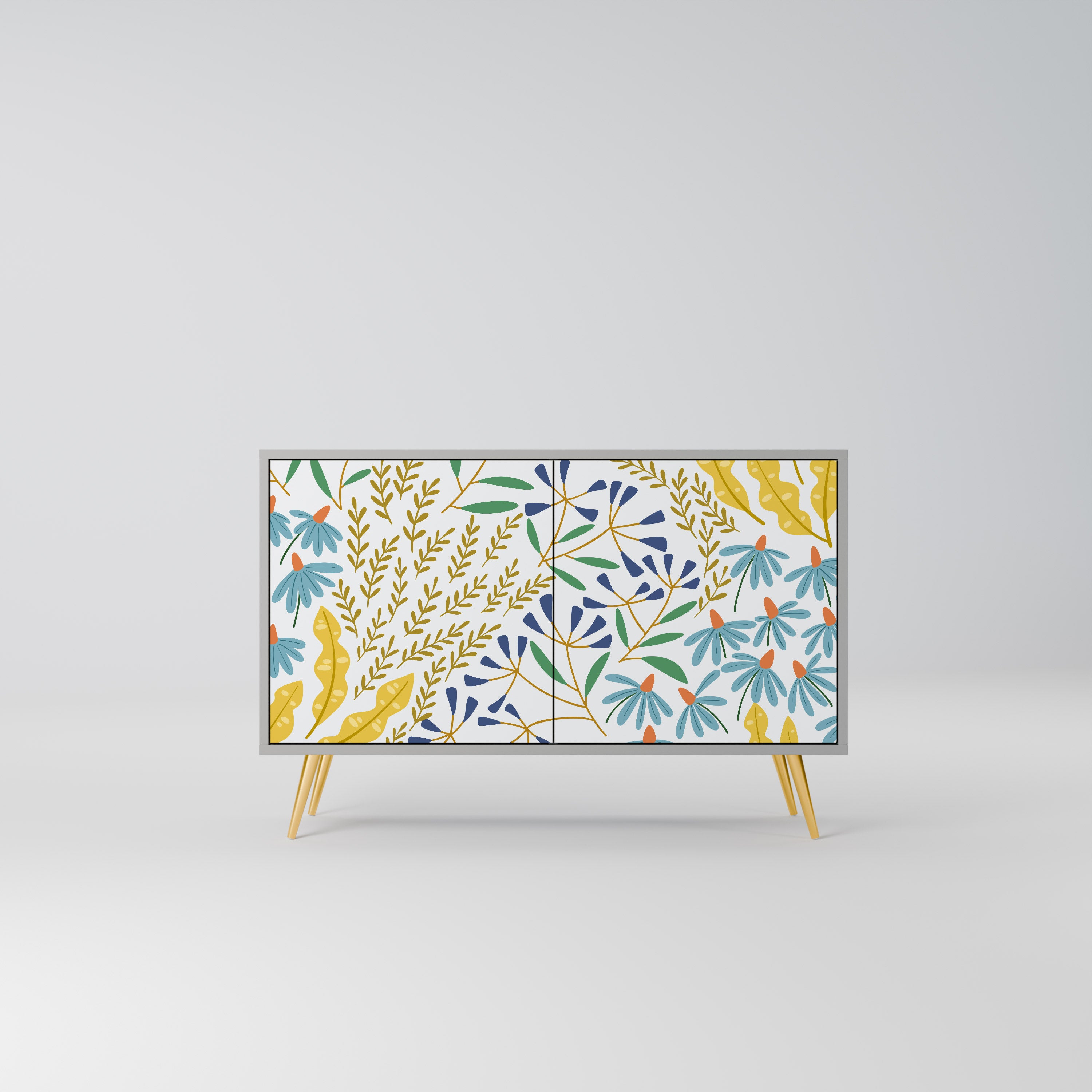 Aparador de 2 puertas HELLO SPRING en acabado gris