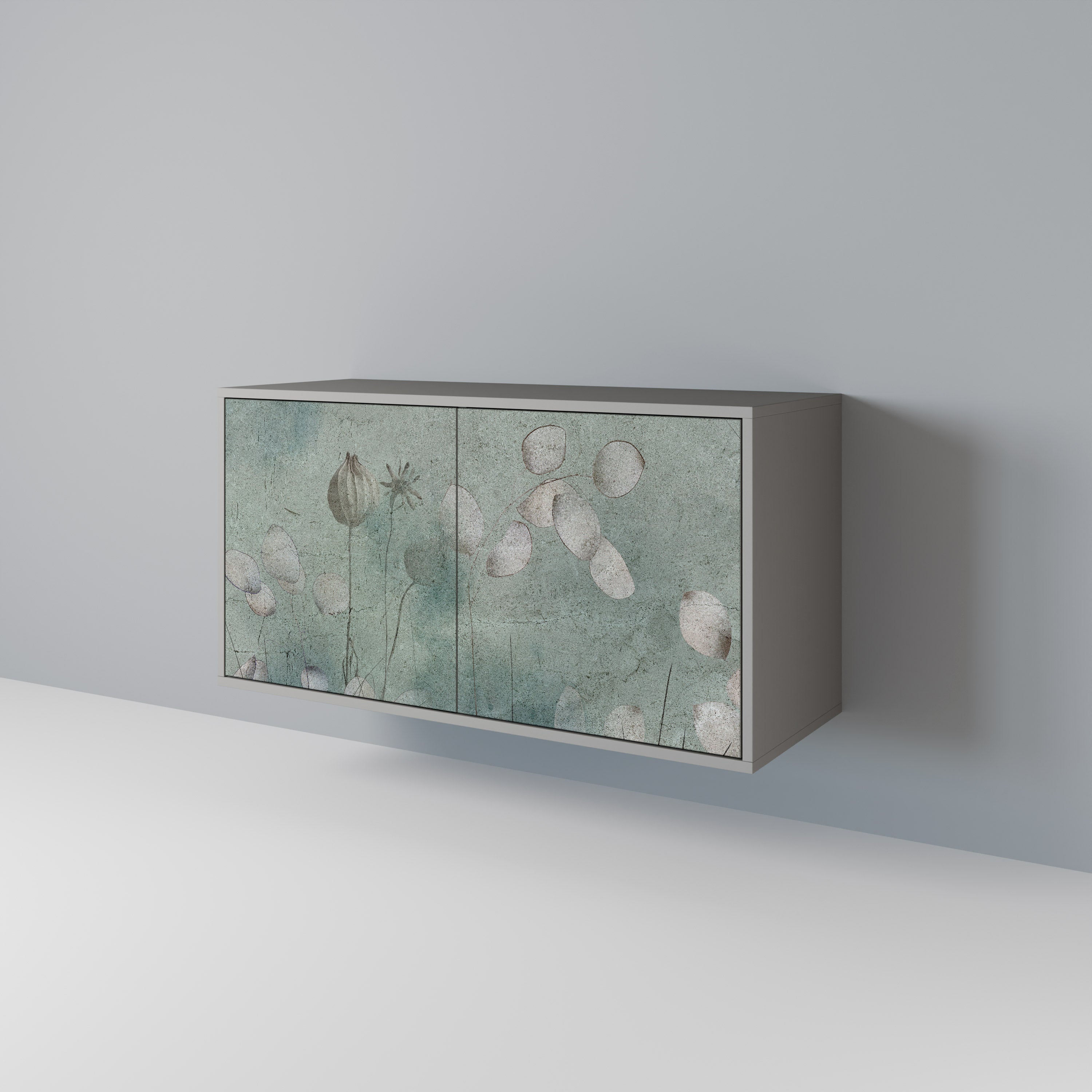 Aparador NIGHT LADY de 2 puertas en acabado gris