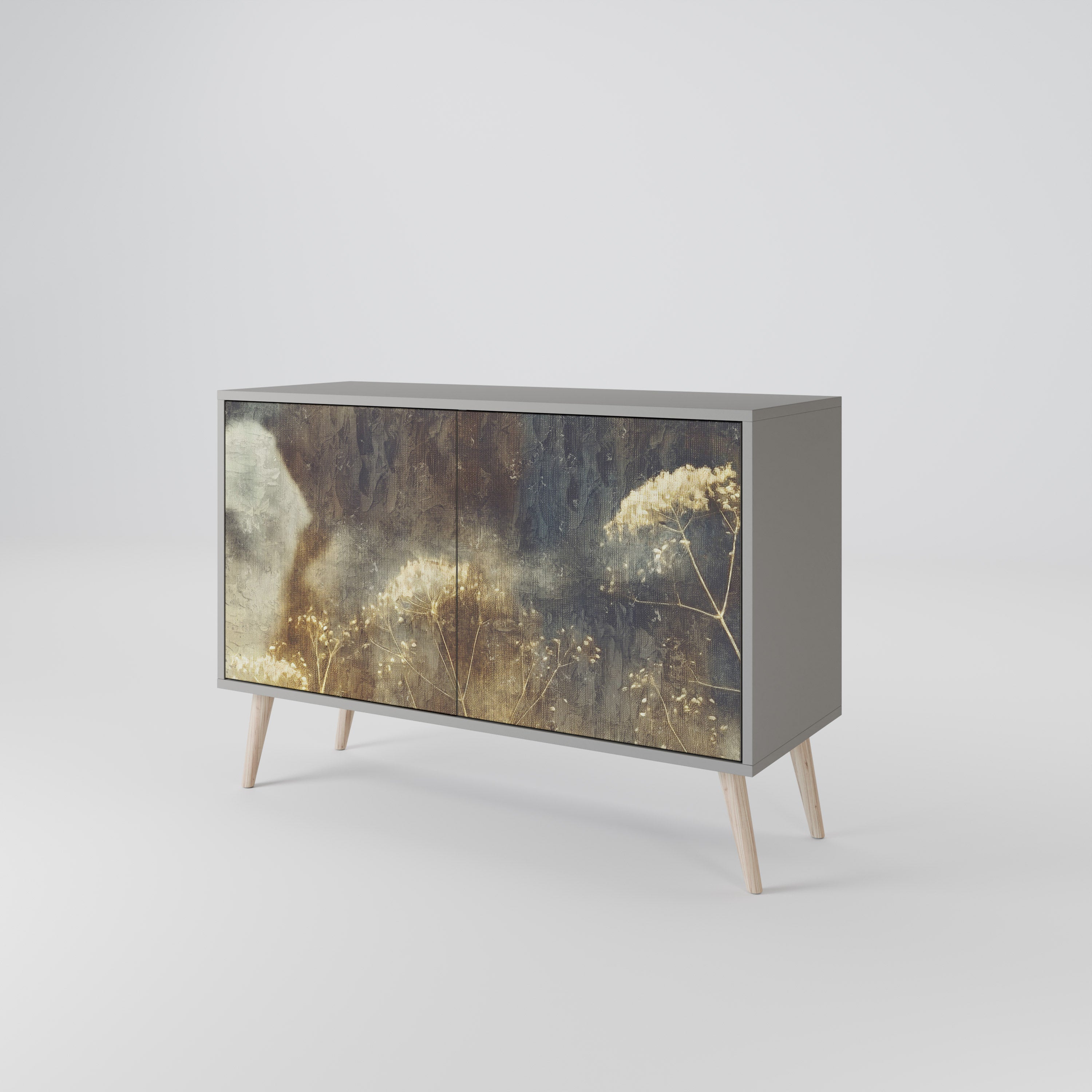 Aparador GENTLE POWER de 2 puertas en acabado gris