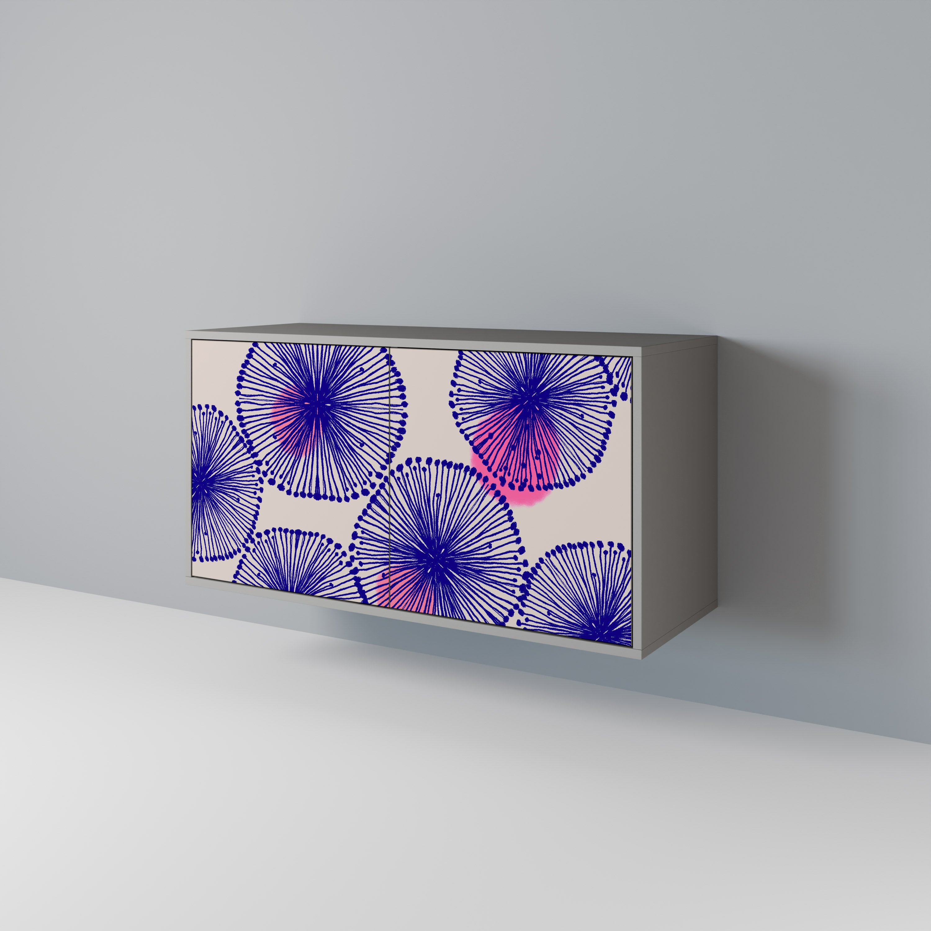 Aparador MAGIC NATURE de 2 puertas en acabado gris