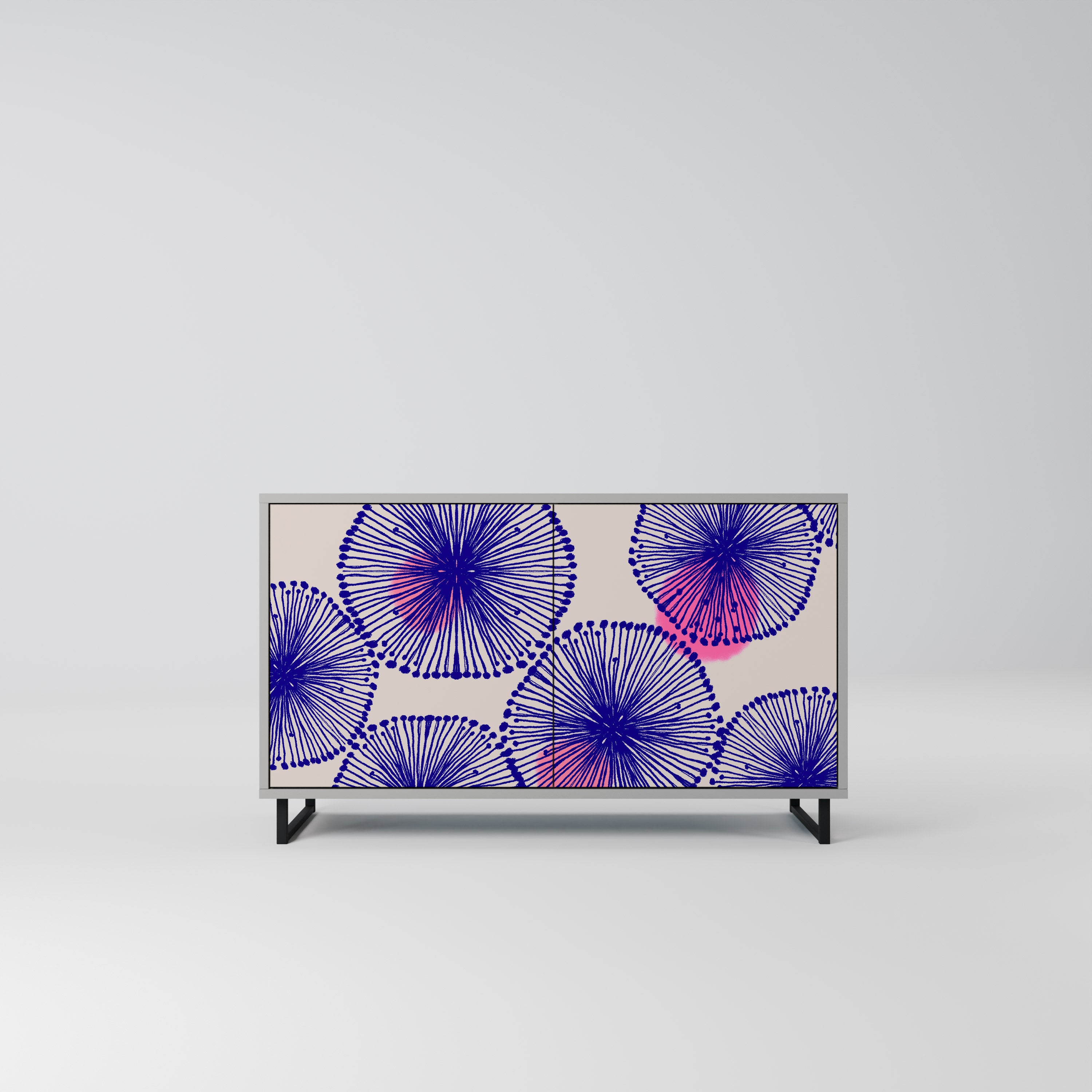 Aparador MAGIC NATURE de 2 puertas en acabado gris