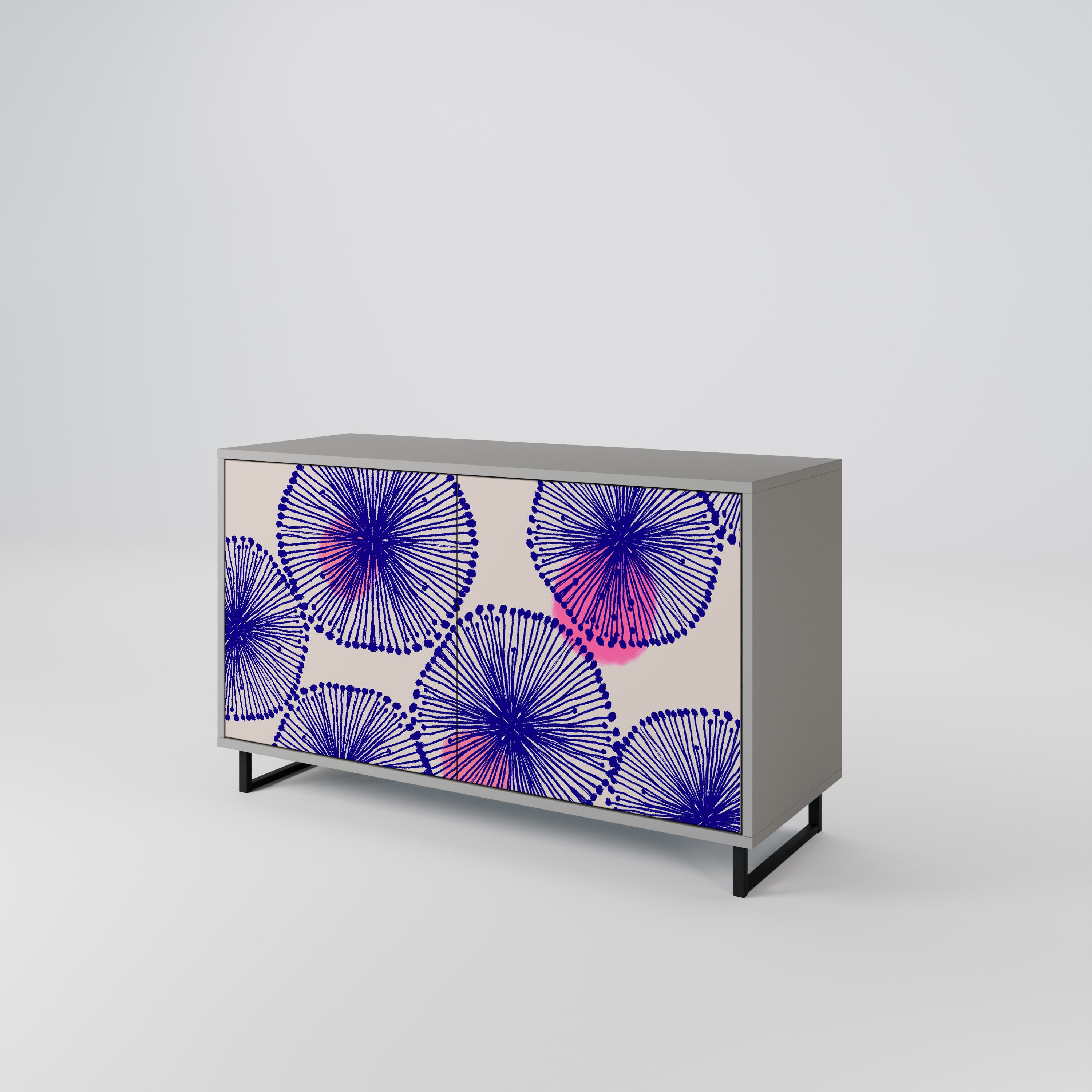 Aparador MAGIC NATURE de 2 puertas en acabado gris