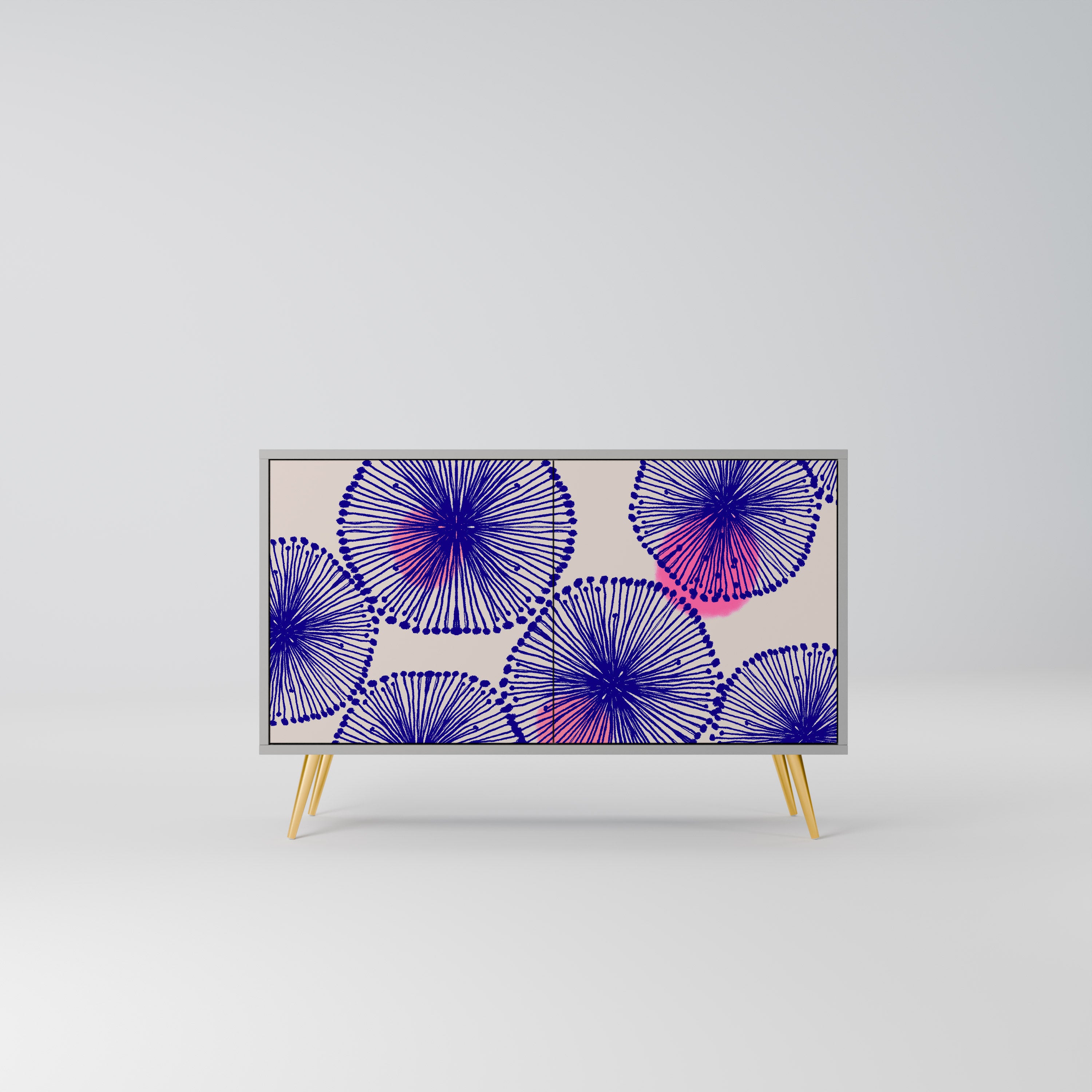 Aparador MAGIC NATURE de 2 puertas en acabado gris