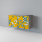 Aparador YELLOW CHINOISERIE de 2 puertas en acabado gris