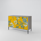 Aparador YELLOW CHINOISERIE de 2 puertas en acabado gris