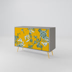 Aparador YELLOW CHINOISERIE de 2 puertas en acabado gris