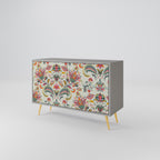 ORGANIC FOLKLORE 2-Door Sideboard in Grey Finish