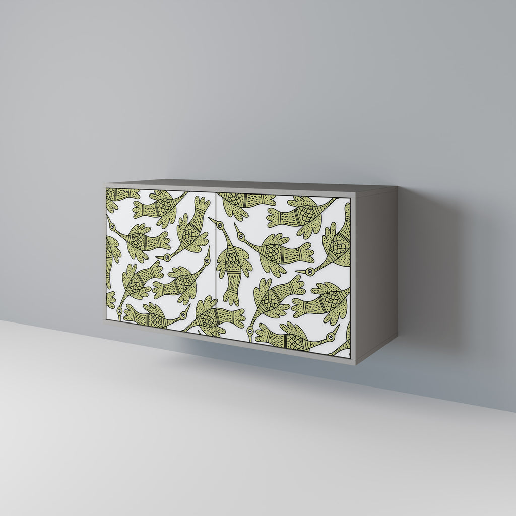 Aparador SEEDLING SONGBIRD de 2 puertas en acabado gris