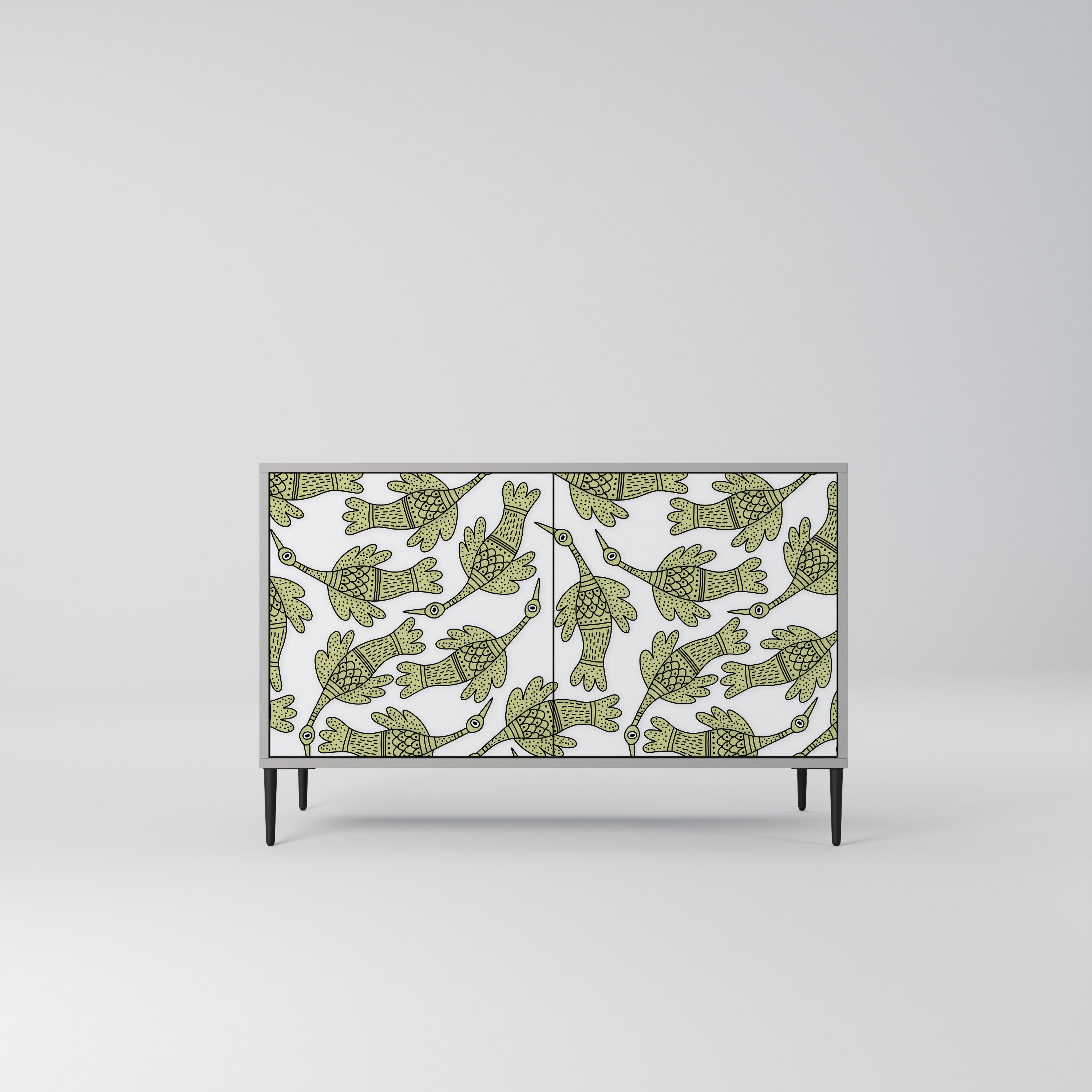 Aparador SEEDLING SONGBIRD de 2 puertas en acabado gris