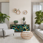 THE LABYRINTH OF GOLD Aparador de 3 Puertas en Acabado Negro