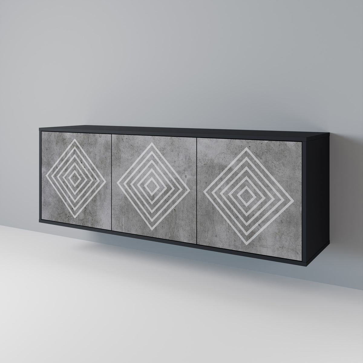 POLYGONAL ARTISTRY Aparador de 3 Puertas