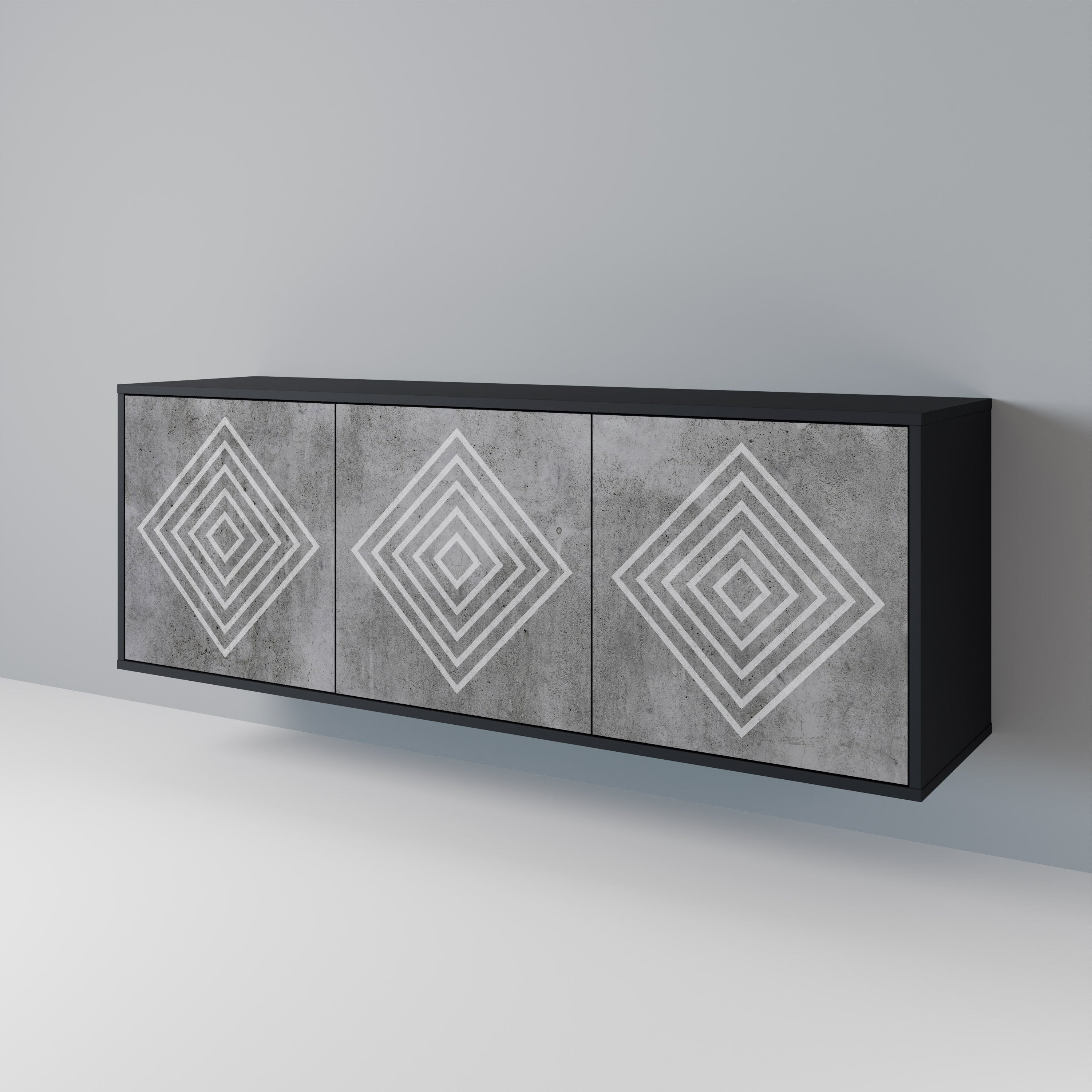 POLYGONAL ARTISTRY 3-Door Sideboard