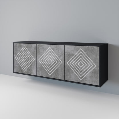 POLYGONAL ARTISTRY Aparador de 3 Puertas