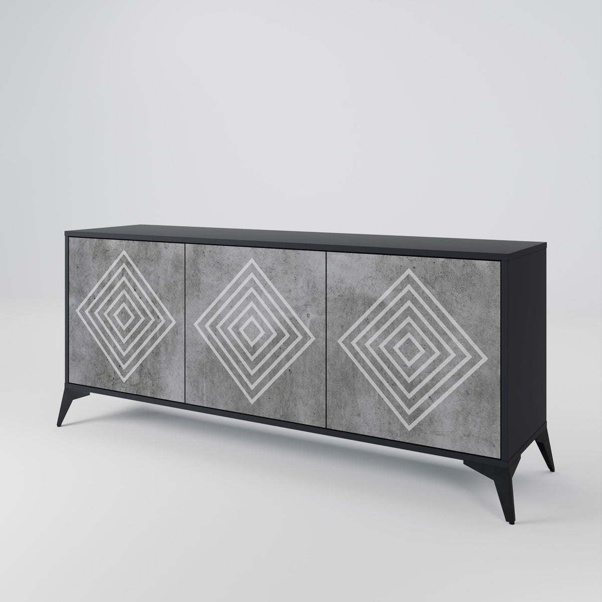 POLYGONAL ARTISTRY Aparador de 3 Puertas
