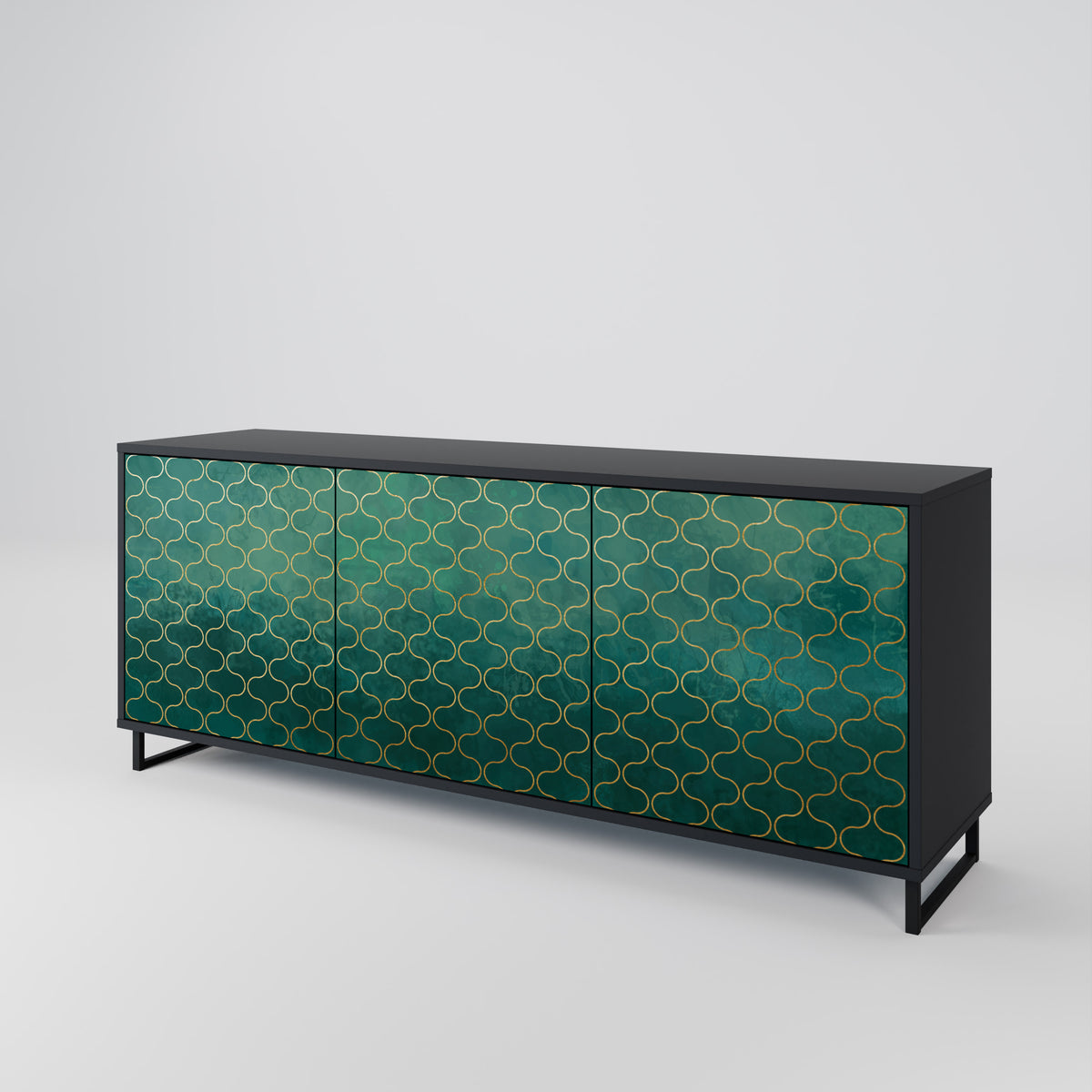 TESSELATED GREENERY Aparador de 3 Puertas