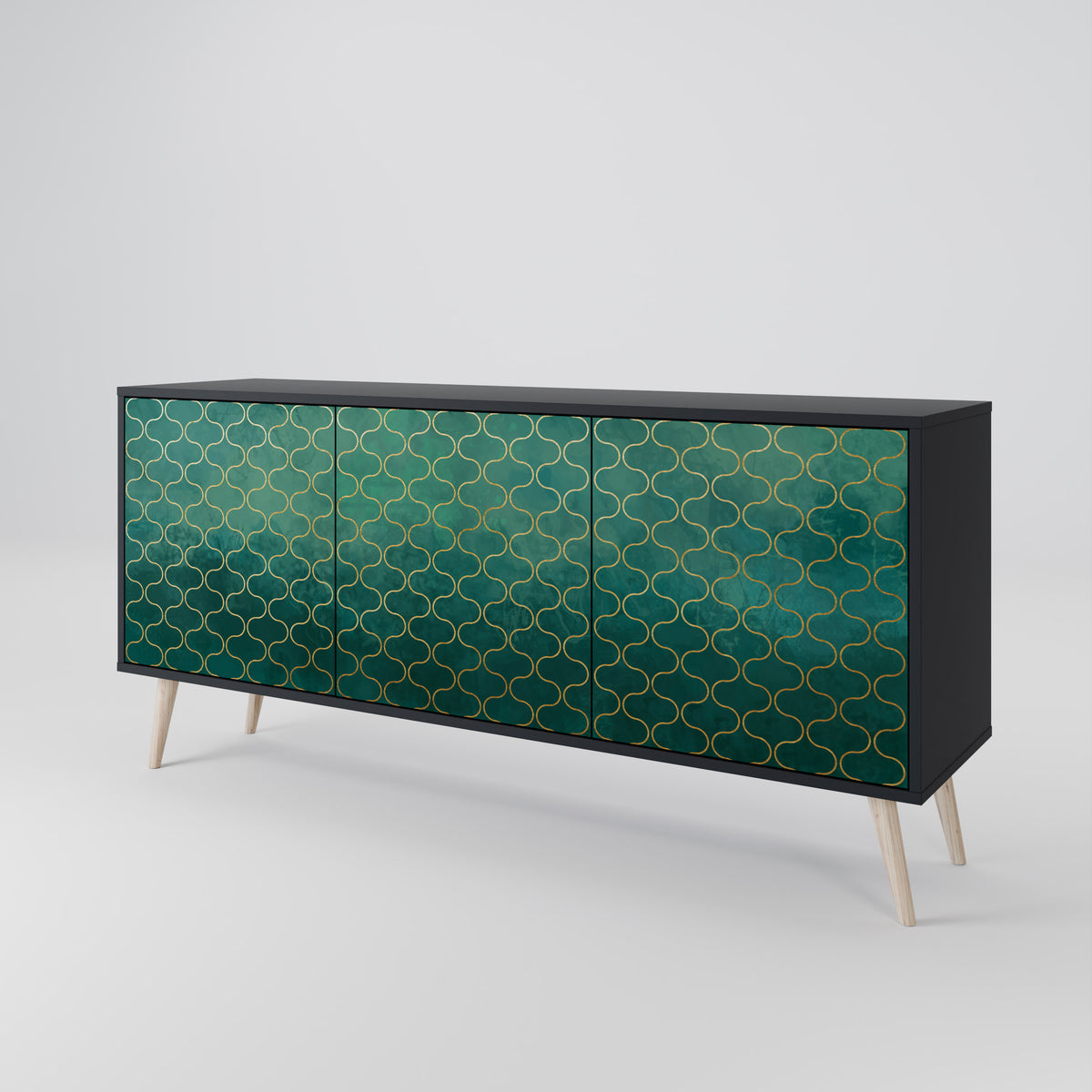 TESSELATED GREENERY Aparador de 3 Puertas