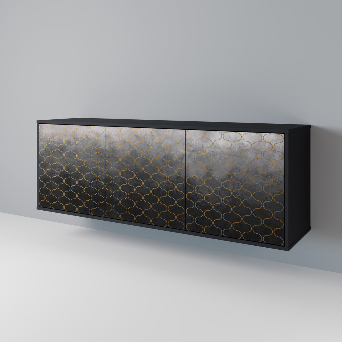 TESSELATED GRAYISH Aparador de 3 Puertas
