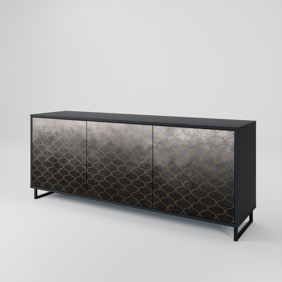 TESSELATED GRAYISH Aparador de 3 Puertas