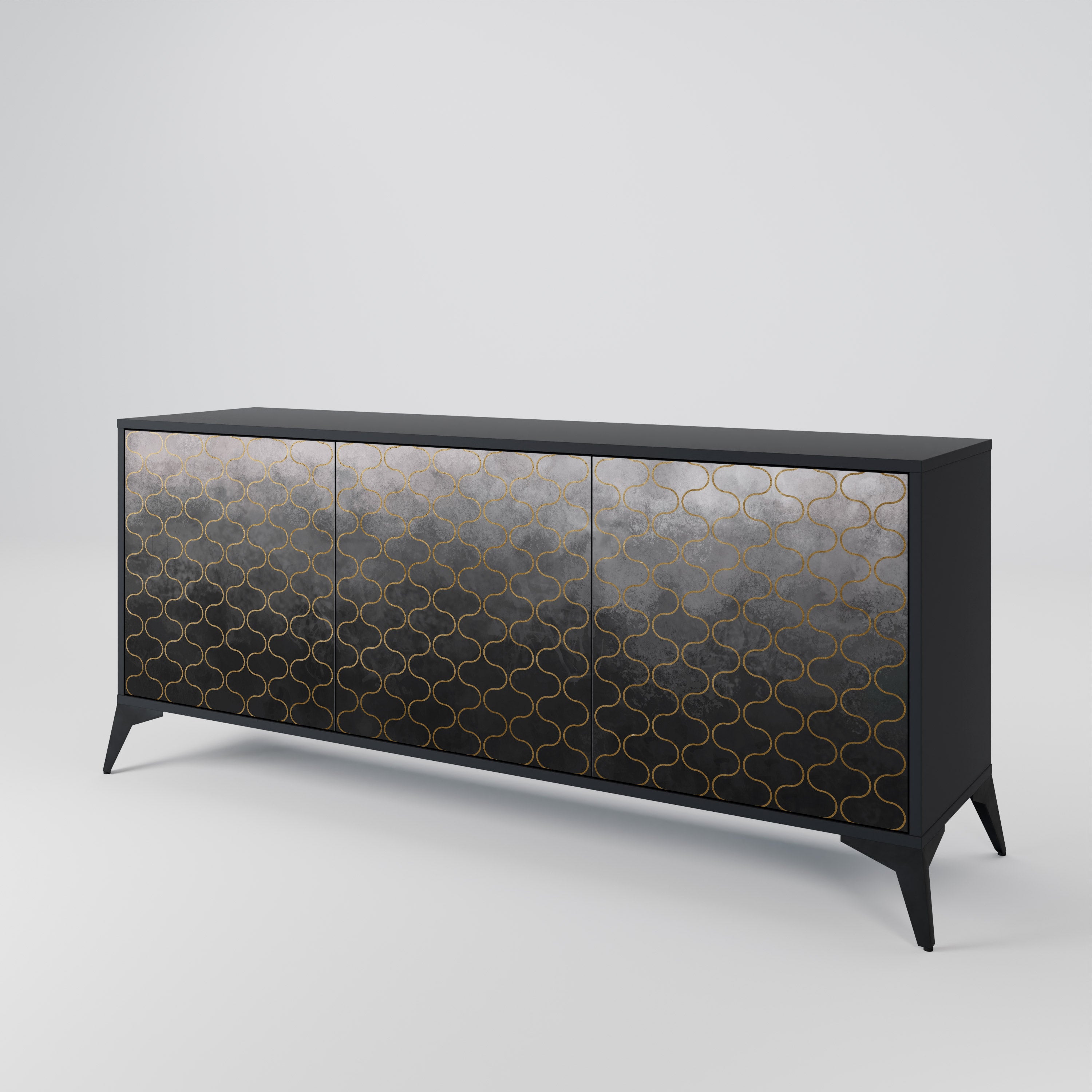 TESSELATED GRAYISH 3-Door Sideboard